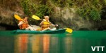 Once you are in a Halong Bay Cruise, the activity of Kayaking in Halong Bay is considered to be one of the highlights for any Halong Bay tours. Just amazing experience and but also something to notice!